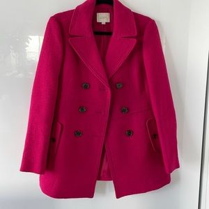 Ann Taylor Loft Pea Coat, pink size 4.